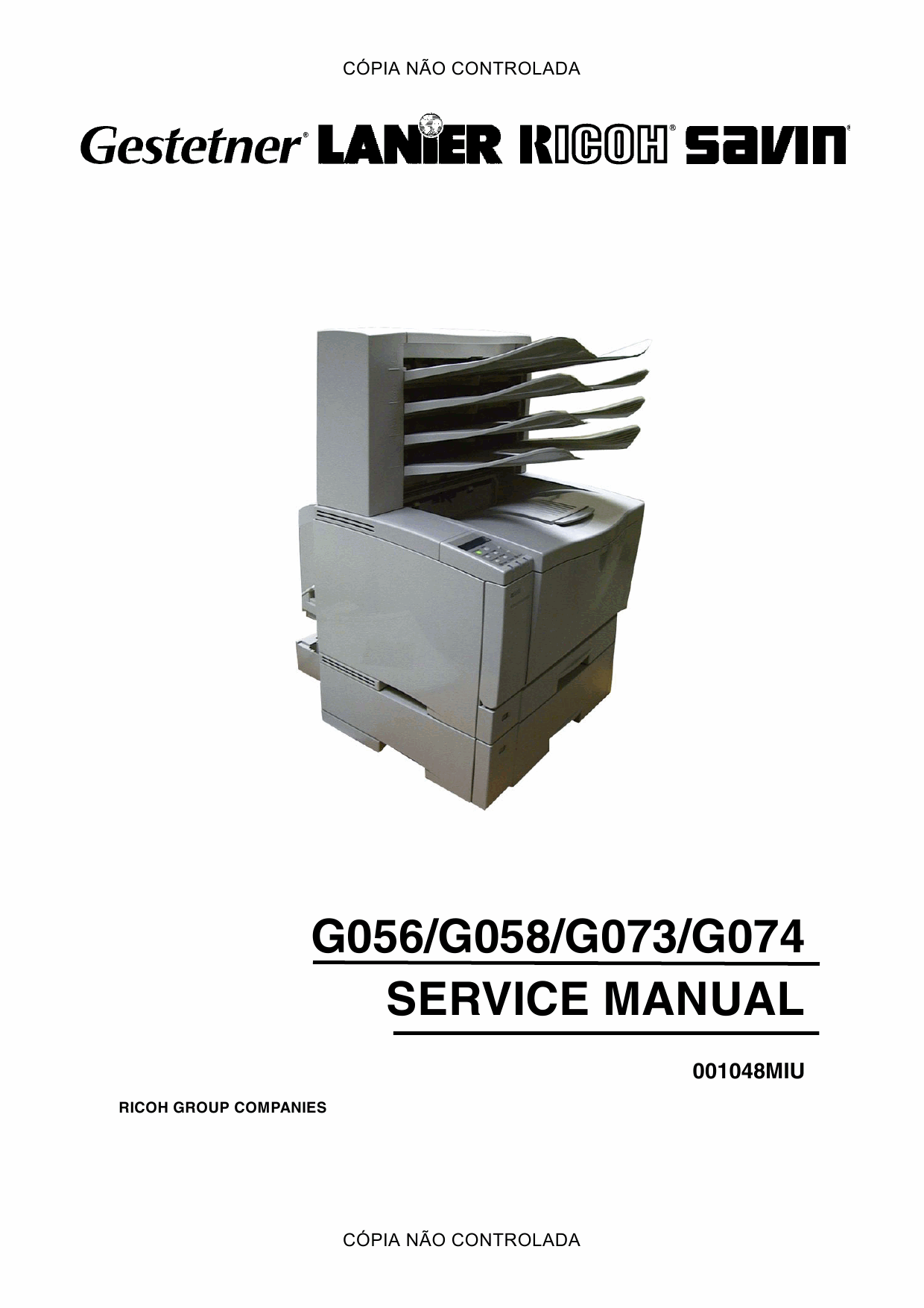 RICOH Aficio AP-2600 2600N 2610 2610N G056 G058 G073 G074 Service Manual-1